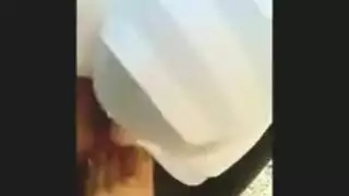 محجبة تخدم زباً ضخماً وتنتهي بوجه مغطى