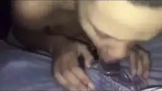 مفلس الأبنوس مص الديك الأبيض في الهواء الطلق
