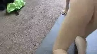 العاهرة الصغيرة تريد جنساً قوياً مجانياً من الفحل المجاور