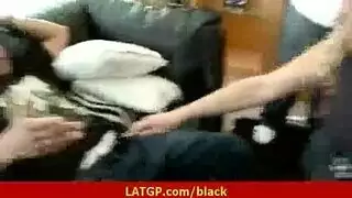 ميلفاية شقراء سخونة مع أربع فحول زنوج